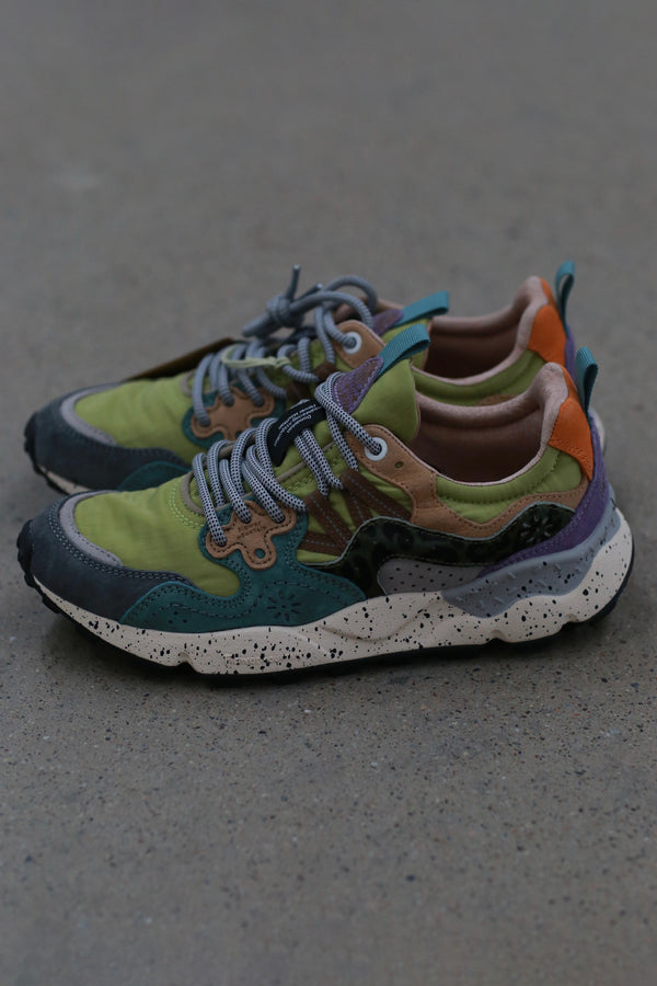 Flower Mountain/YAMANO 3 Hiking Shoes Series FM-FM63689-SHHLL, Dark Gray/Blue-Gray/Green (FM63568)